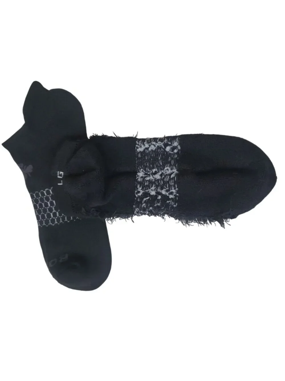 Bombas ankle socks tech ankle 5 pairs women/men sz large honeycomb cushion black
